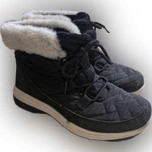 Ryka Black Quilted Winter Boots
